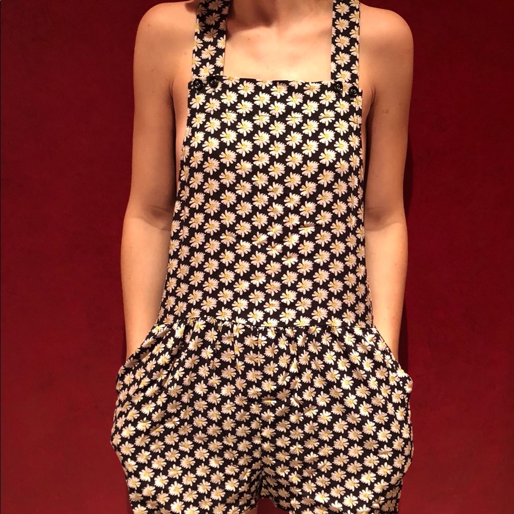 Brandy Melville floral overalls